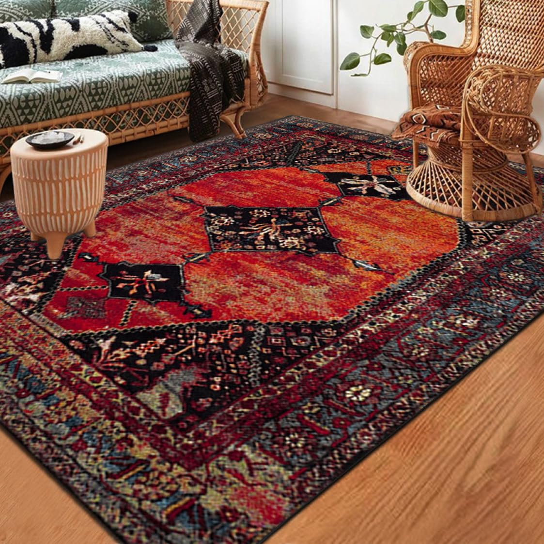 花柄デザインのラグ・ペルシャ絨毯 花柄デザインのラグ・ペルシャ絨毯 Amazon｜ペルシャ絨毯風 カーペット